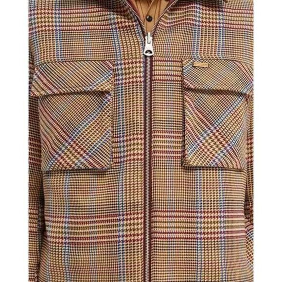 SCOTCH & SODA Reversible Plaid Quilted Jacket Large Barn Coat - Picture 12 of 13